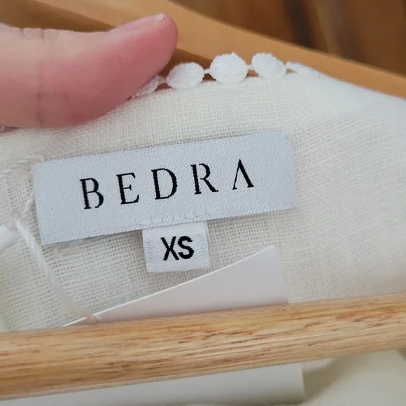 NWT BEDRA Vintage Under the Tuscan Sky Edwardian Midi Dress, XS, Linen, Wedding - Picture 12 of 16